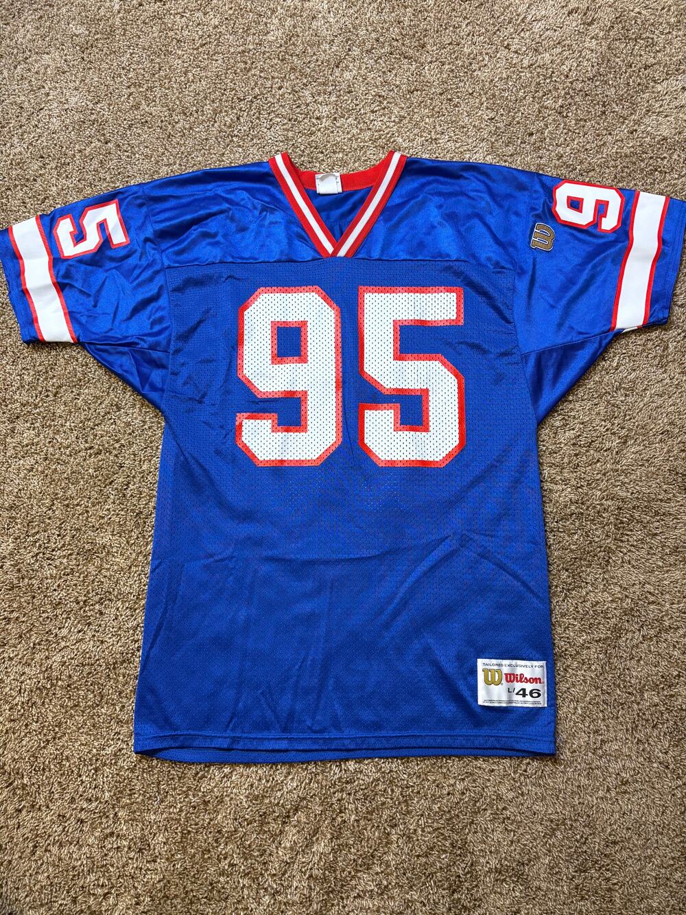 Vintage Wilson Buffalo Bills Bryce Paup Made In USA NFL Jersey Men Size 46 Large